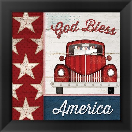 Framed God Bless America Print