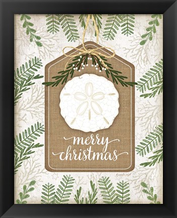 Framed Coastal Christmas Merry Print