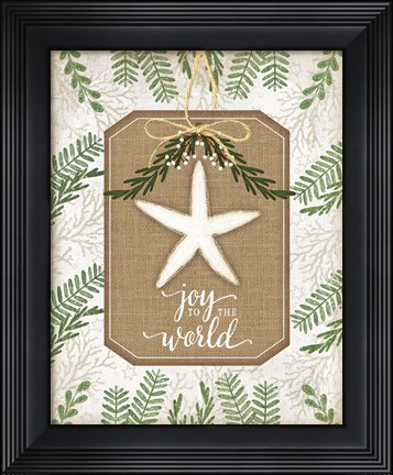 Framed Coastal Christmas Joy Print