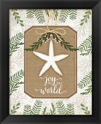 Framed Coastal Christmas Joy Print