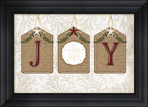 Framed Coastal Christmas Joy Print
