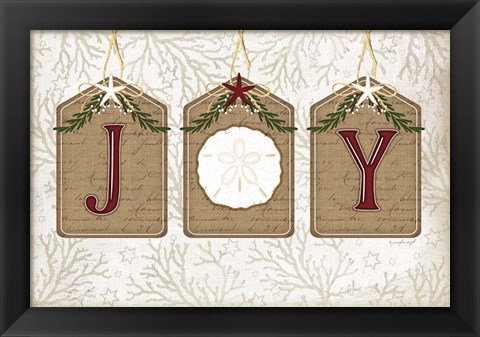 Framed Coastal Christmas Joy Print