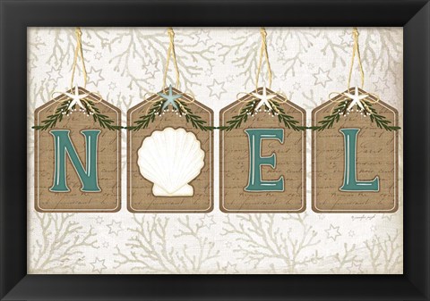 Framed Coastal Christmas Noel II Print