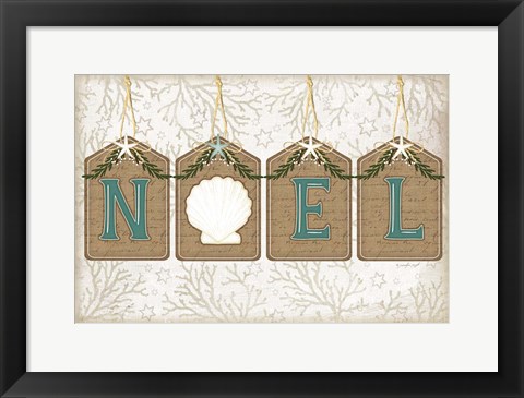 Framed Coastal Christmas Noel II Print