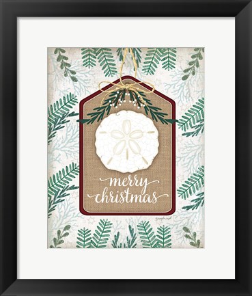 Framed Coastal Christmas I Print