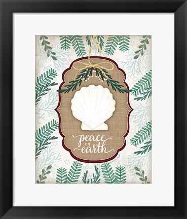 Framed Coastal Christmas III Print