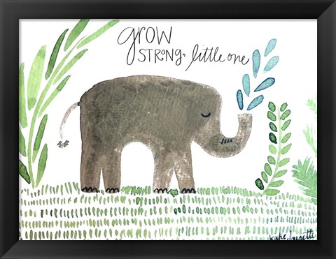 Framed Grow Strong Print