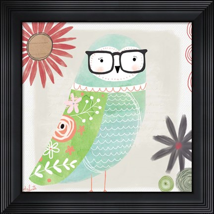 Framed Watercolor Owl II Print