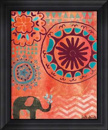 Framed Bohemian Elephant Print
