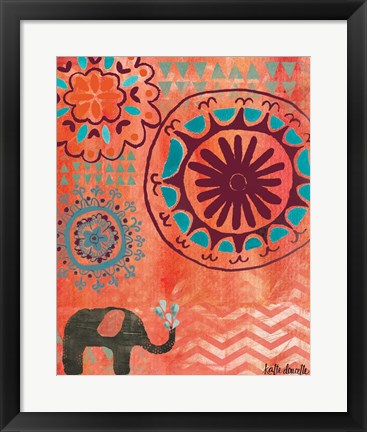 Framed Bohemian Elephant Print