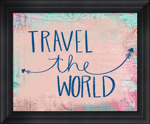 Framed Travel the World Print