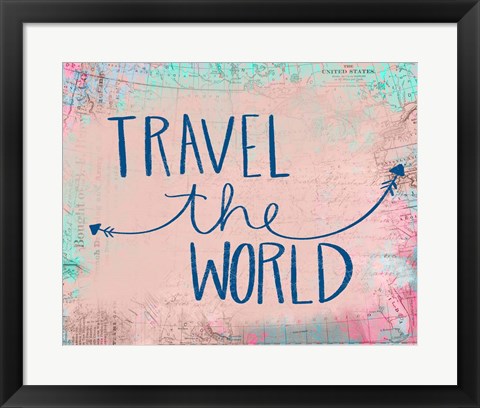 Framed Travel the World Print