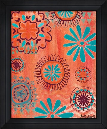 Framed Bohemian Flowers Print