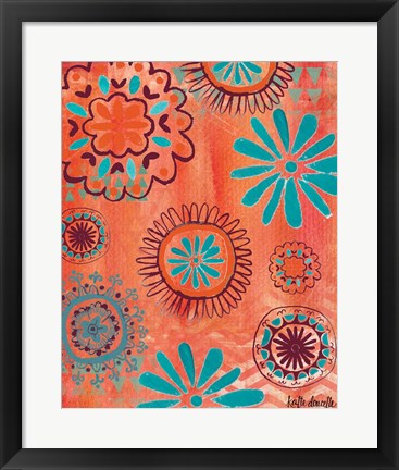 Framed Bohemian Flowers Print