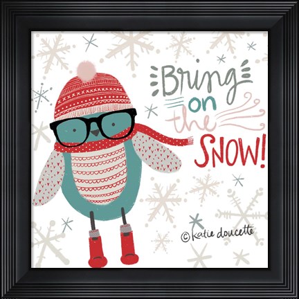 Framed Hip Holiday Bird Print