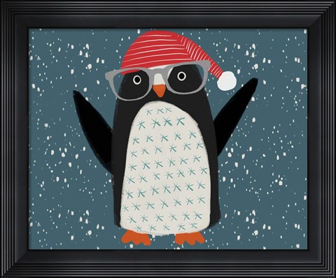 Framed Hip Penguin Print