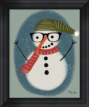Framed Hip Snowman Print