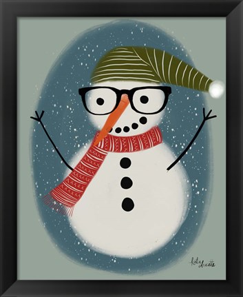 Framed Hip Snowman Print