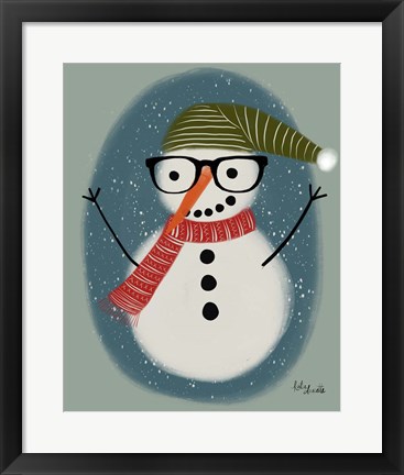 Framed Hip Snowman Print