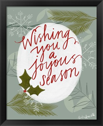 Framed Joyous Season Print