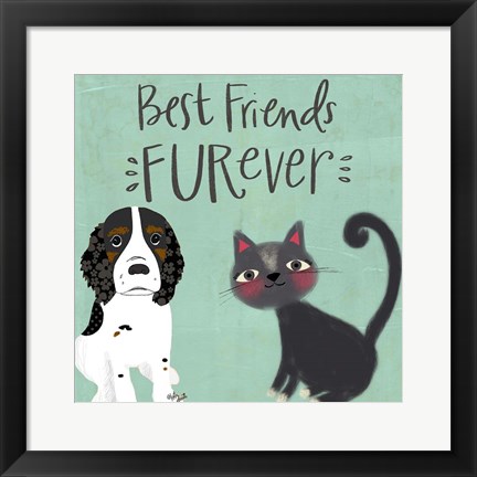 Framed Best Friends Furever Print