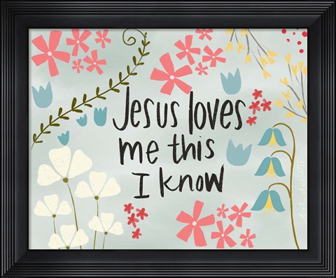Framed Jesus Loves Me Print