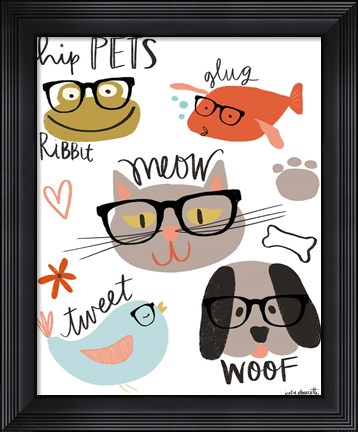 Framed Hip Pets Print