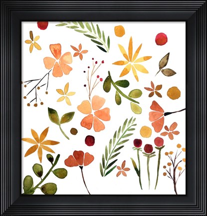 Framed Fall Watercolor II Print