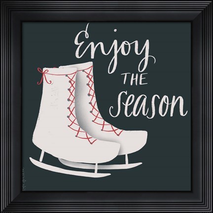 Framed Ice Skates Print