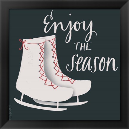 Framed Ice Skates Print