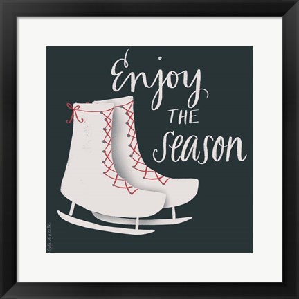 Framed Ice Skates Print