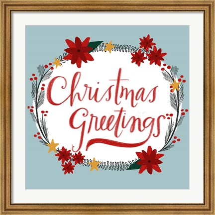 Framed Christmas Greetings Print