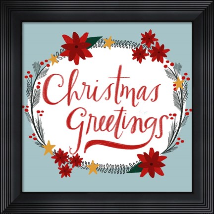 Framed Christmas Greetings Print