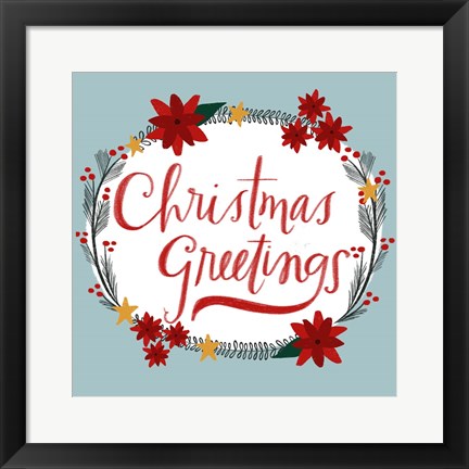 Framed Christmas Greetings Print