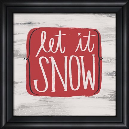 Framed Let It Snow Print