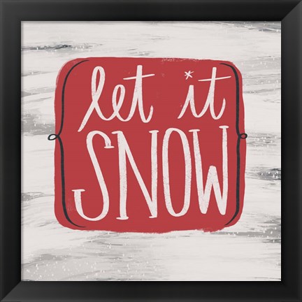 Framed Let It Snow Print