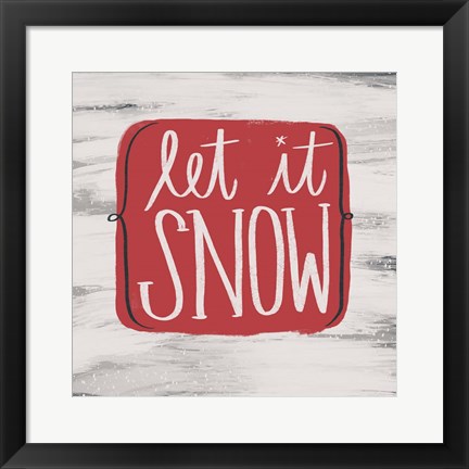 Framed Let It Snow Print