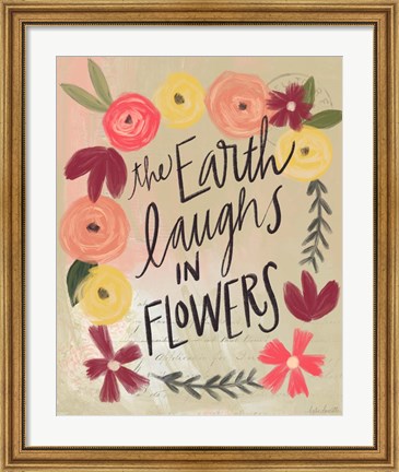 Framed Earth Laughs Print