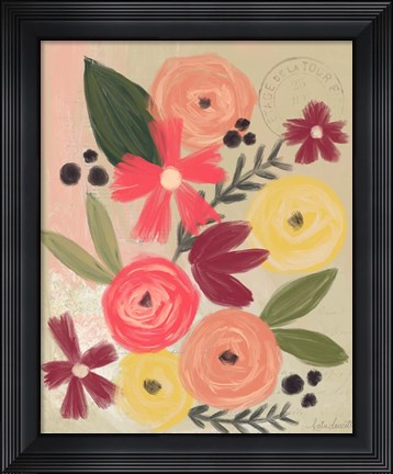 Framed Vintage Flowers Print