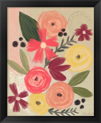 Framed Vintage Flowers Print