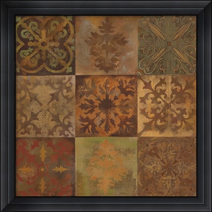 Framed Barcelona Tiles II Print