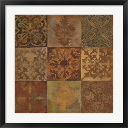 Framed Barcelona Tiles II Print