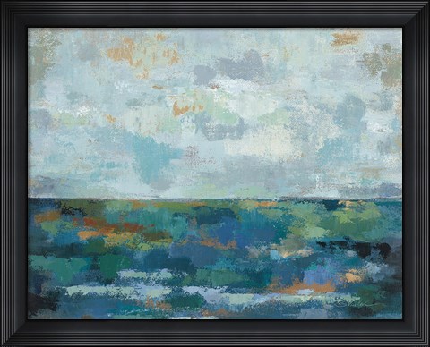 Framed Seascape Sketches II Crop Print