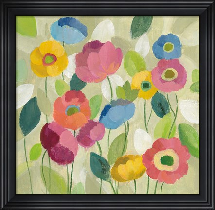 Framed Fairy Tale Flowers I Print