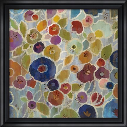 Framed Floral Vitrage Print