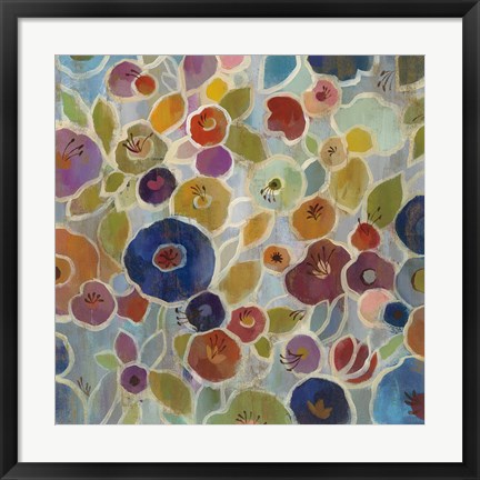 Framed Floral Vitrage Print