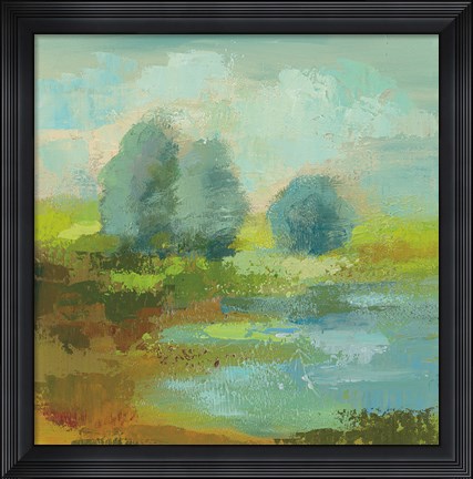 Framed Windsor Blue Field I Print