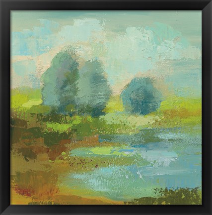 Framed Windsor Blue Field I Print