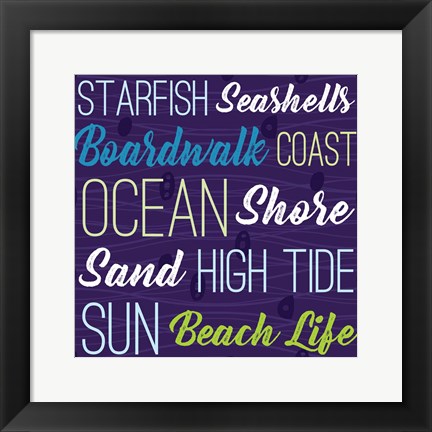 Framed Cape Cod Typography Print