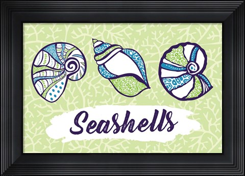 Framed Seashells Print